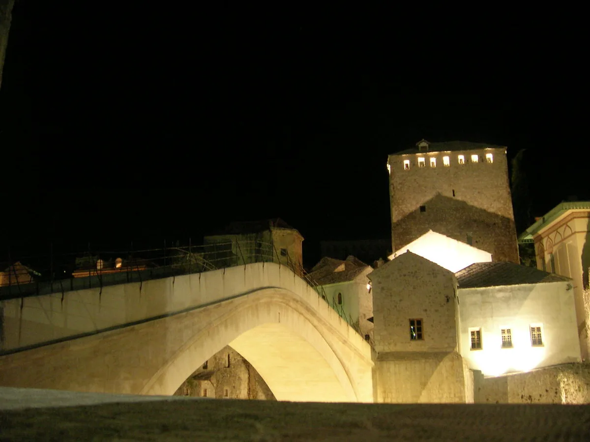 Crossing the Iconic Stari Most Bridge in Mostar