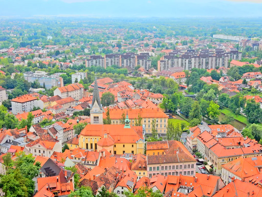 Ljubljana Old Town in Slovenia